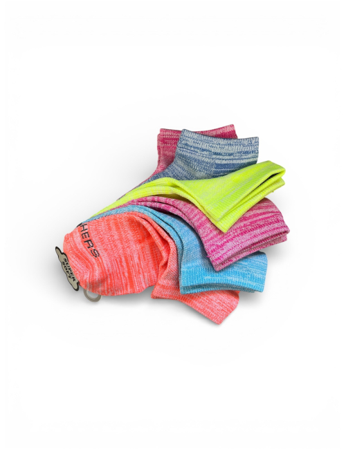 Lots de 6 chaussettes chevilles "Skechers multi-couleurs" 35/40
