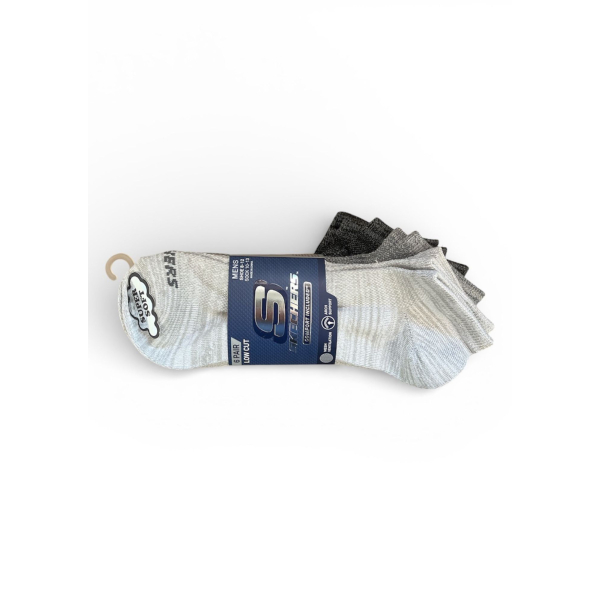 Lots de 6 chaussettes chevilles "Skechers GRIS" 41/46