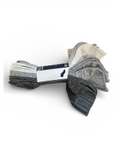 Lots de 6 chaussettes chevilles "Skechers GRIS" 41/46