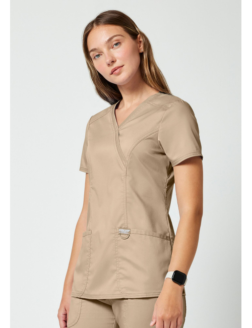 Blouse médicale femme cache cœur Lavage 70°- Cherokee Revolution (WWE610)
