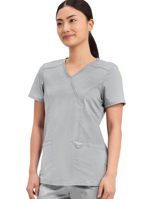 Blouse médicale femme cache cœur Lavage 70°- Cherokee Revolution (WWE610)