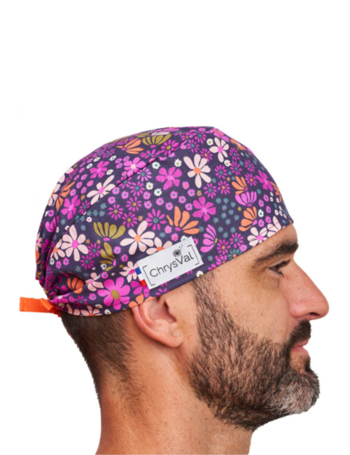 “Clara” Covering Medical Scrub Cap – 100% Cotton – CHRYSVAL MADE IN FRANCE (211-1195)