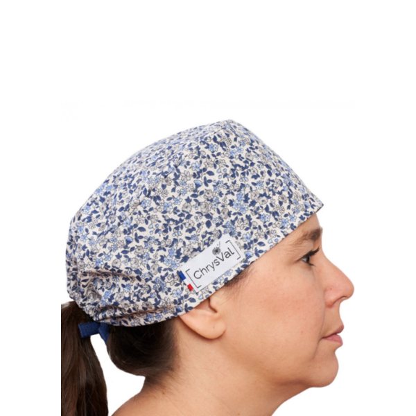 “Lilou” Short Medical Scrub Cap – 100% Cotton – CHRYSVAL MADE IN FRANCE (211-1293)