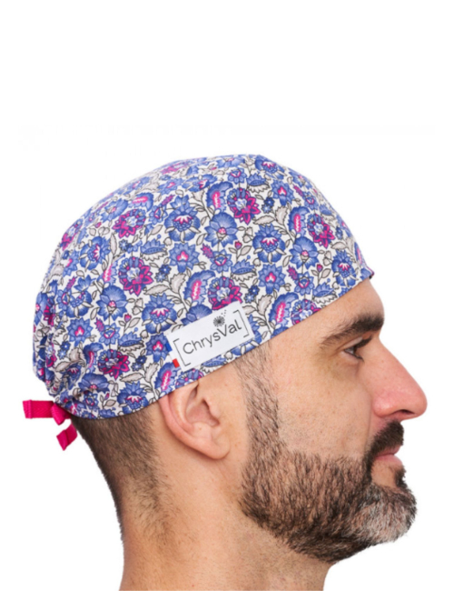“Lyo” Short Medical Scrub Cap – 100% Cotton – CHRYSVAL MADE IN FRANCE (211-1300)