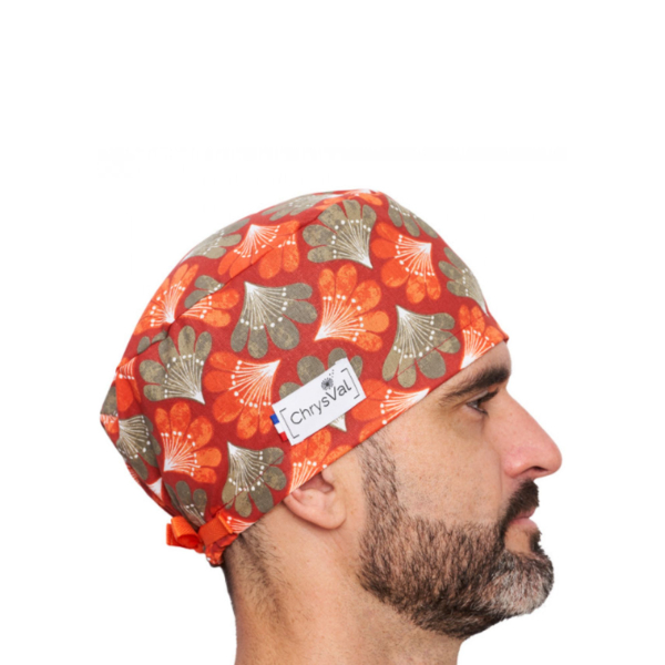 “Azalée” Covering Medical Scrub Cap – 100% Cotton – CHRYSVAL MADE IN FRANCE (211-1303)