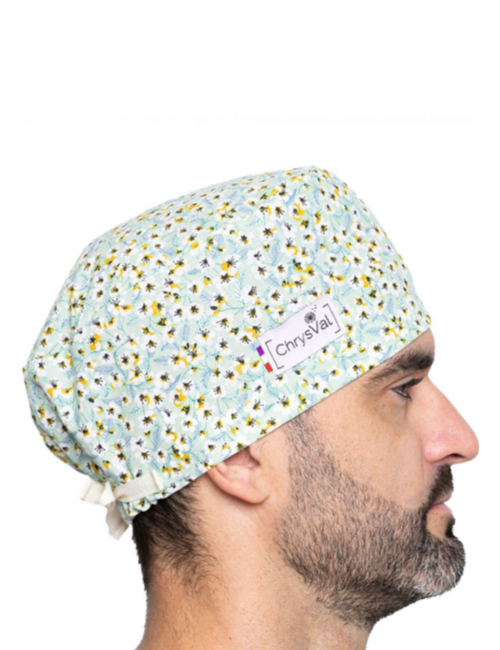Gorro médico cubriente “Azalée” – 100% algodón – CHRYSVAL HECHO EN FRANCIA (211-1303)