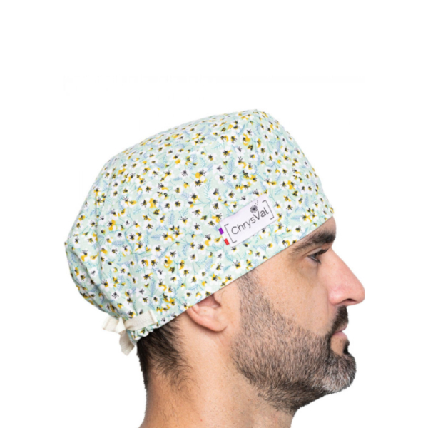 “Azalée” Covering Medical Scrub Cap – 100% Cotton – CHRYSVAL MADE IN FRANCE (211-1303)