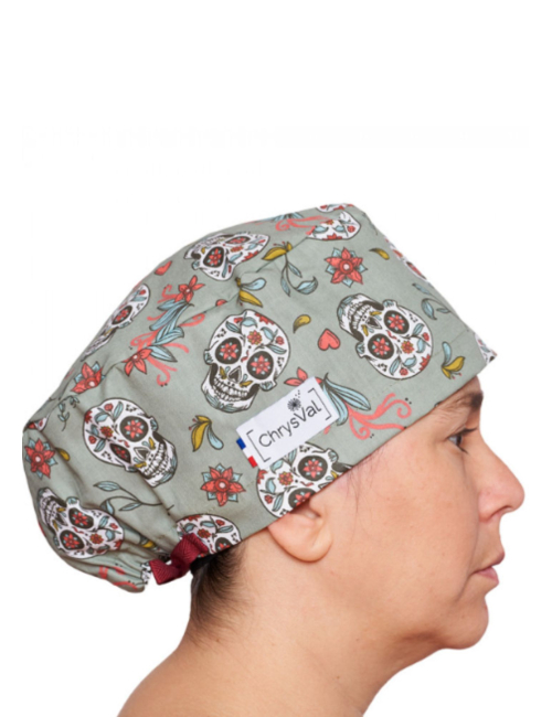 Calot médical couvrant "Calavera" 100% coton CHRYSVAL MADE IN FRANCE (211-1124)