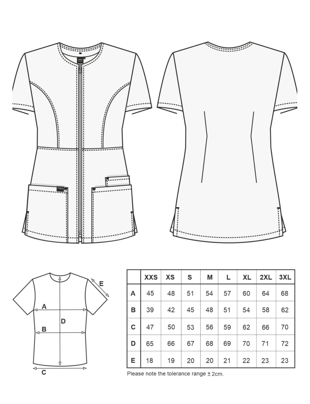 Blouse médicale 7DAYS FEMME STRETCH TENCEL "LAVAL"