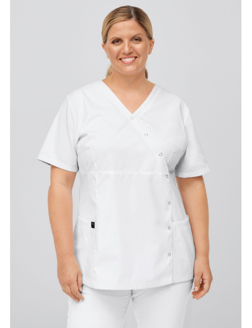 Blouse médicale à boutonnière asymétrique 7DAYS femme "LYON"