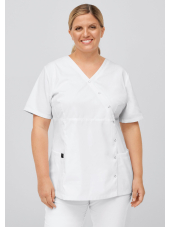 Blouse médicale à boutonnière asymétrique 7DAYS femme "LYON"