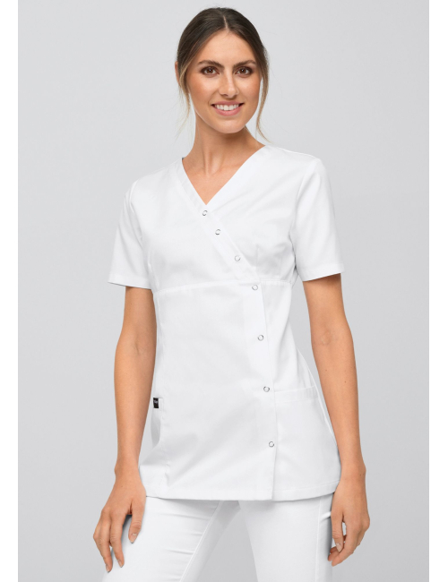 Blouse médicale à boutonnière asymétrique 7DAYS femme "LYON"