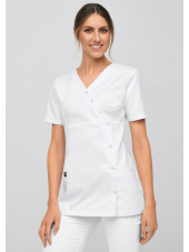 Blouse médicale à boutonnière asymétrique 7DAYS femme "LYON"