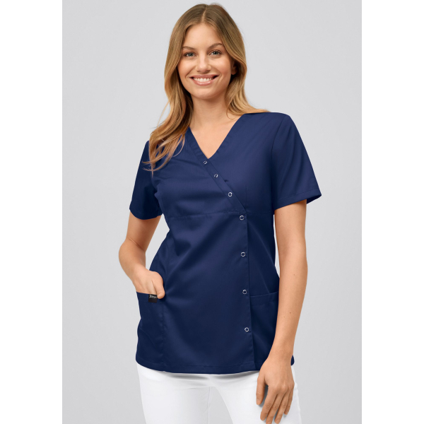 Blouse médicale à boutonnière asymétrique 7DAYS femme "LYON"