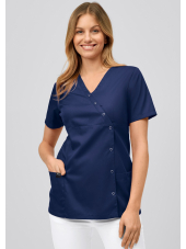 Blouse médicale à boutonnière asymétrique 7DAYS femme "LYON"