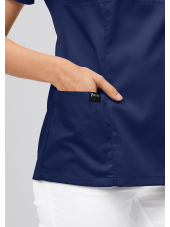 Blouse médicale à boutonnière asymétrique 7DAYS femme "LYON"