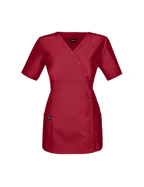 Blouse médicale à boutonnière asymétrique 7DAYS femme "LYON"