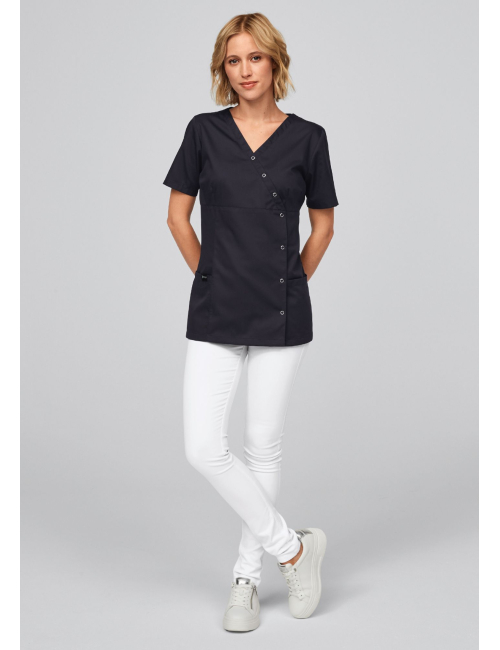 Blouse médicale à boutonnière asymétrique 7DAYS femme "LYON"