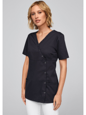 Blouse médicale à boutonnière asymétrique 7DAYS femme "LYON"