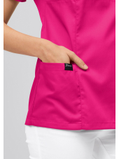 Blouse médicale à boutonnière asymétrique 7DAYS femme "LYON"