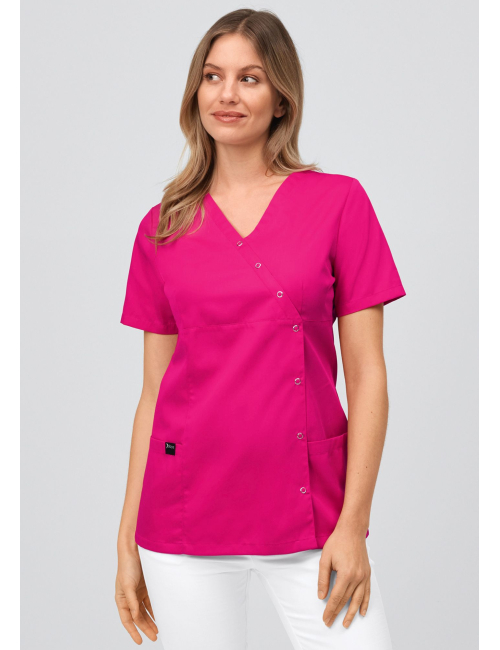 Blouse médicale à boutonnière asymétrique 7DAYS femme "LYON"