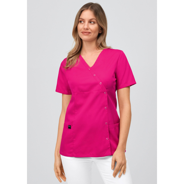 Blouse médicale à boutonnière asymétrique 7DAYS femme "LYON"