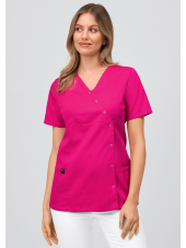 Blouse médicale à boutonnière asymétrique 7DAYS femme "LYON"