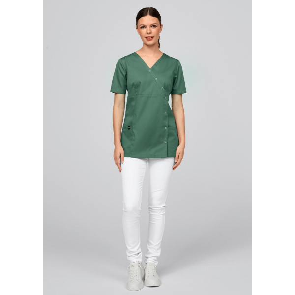 Blouse médicale à boutonnière asymétrique 7DAYS femme "LYON"