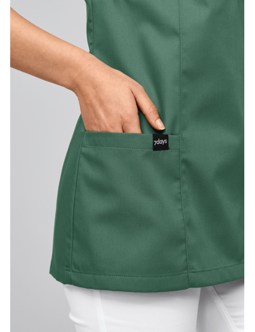 Blouse médicale à boutonnière asymétrique 7DAYS femme "LYON"