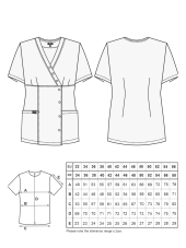 Blouse médicale à boutonnière asymétrique 7DAYS femme "LYON"