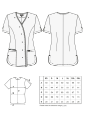 Blouse médicale à boutonnage à pressions dissimulées 7DAYS femme "PARIS"