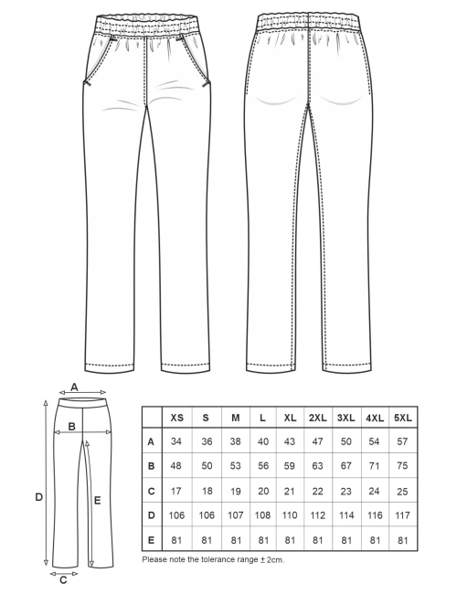 Pantalon médical femme facile à enfiler, 7DAYS "NAPOLI"