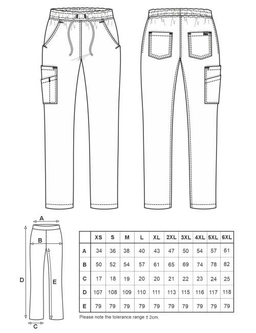 Pantalon médical mixte 7DAYS "MILANO"