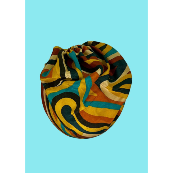 MEDISILK 100% Silk Scrub Caps – Made in France – Perla Dental Pattern on Orange Background (215-001)