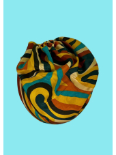 Gorros Quirúrgicos MEDISILK 100% Seda – Hechos en Francia – Perla Motivo Dental sobre Fondo Naranja (215-001)