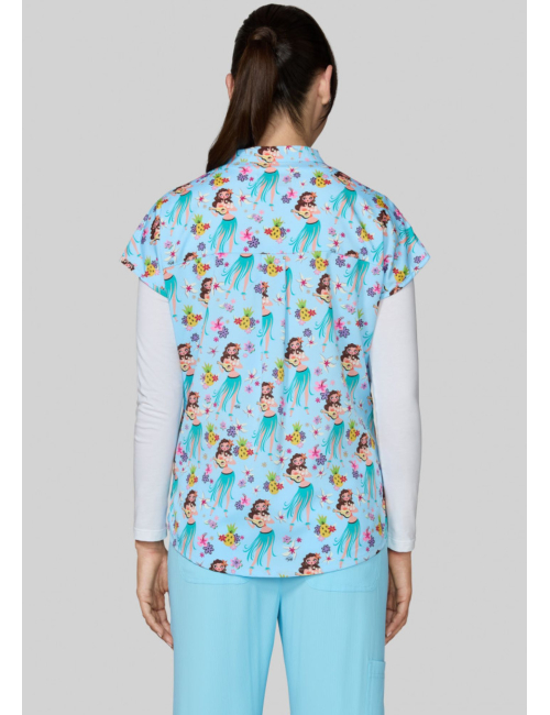 Bata médica original para mujer "Ocean", colección Koi (384PR)