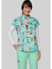 Blusa médica original para mujer "Ari Hula Honey" (1093PRA)