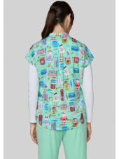 Blouse médicale originale femme "Sardine Tins" (1093PRASRD)