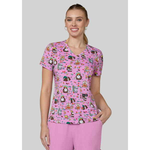 Blouse médicale originale femme "HAMSTER" (384PR-HAM)