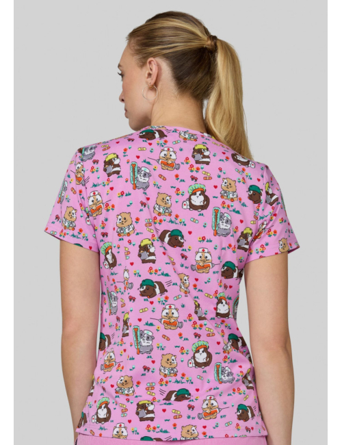 Women's Original Medical Top "Holiday Cats" (384PRA-HAM)