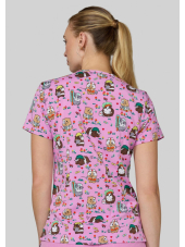 Women's Original Medical Top "Holiday Cats" (384PRA-HAM)