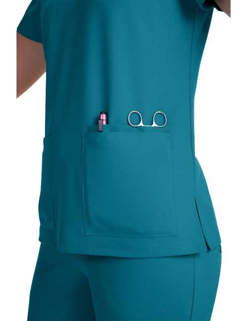 Blouse médicale Femme Koi "Cardi", 3 poches, collection Cureology (C101)