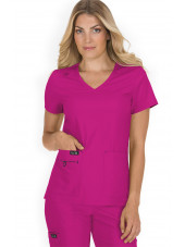 Blouse médicale Femme Koi "Becca", collection "Koi Basics" (373-) vue face azalée