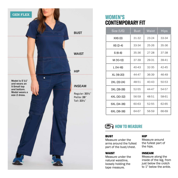 Bata médica de mujer, Dickies, colección "GenFlex" (817455)