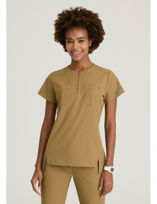 Women's medical blouse with round neck - Skechers "RIP STOP" (SKT284)