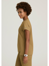 Blusa médica para mujer con cuello redondo - Skechers "RIP STOP" (SKT284)