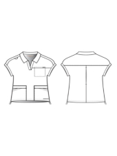 Blusa médica de mujer con cuello de camisa - Skechers "RIP STOP" (SKT276)