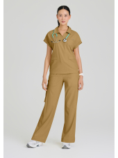 Women's medical blouse with shirt collar - Skechers "RIP STOP" (SKT276)