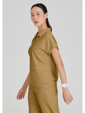 Women's medical blouse with shirt collar - Skechers "RIP STOP" (SKT276)