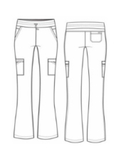 Pantalón médico de mujer con 5 bolsillos y cintura de malla - Skechers "RIP STOP" (SKP712)